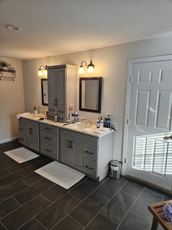 Grey double vanity bathroom